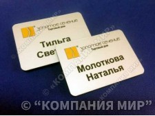 Бейджи пластиковые